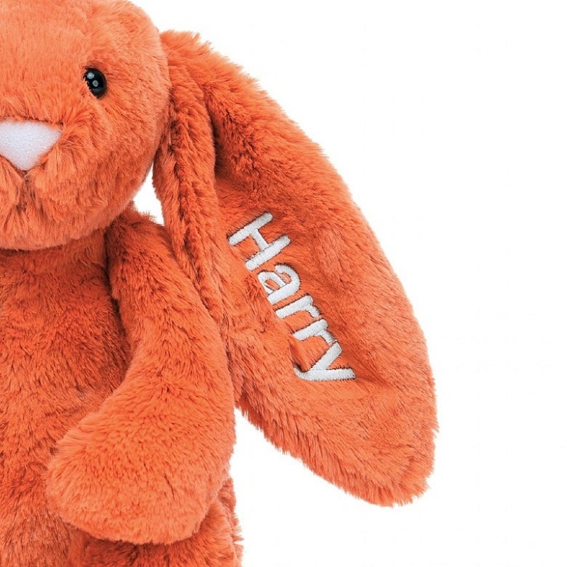 Jellycat Personalised Bashful Tangerine Bunny Medium Medium | 283751-GRN