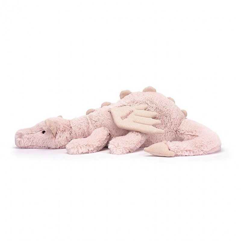 Jellycat Personalised Rose Dragon Huge | 631850-DPC