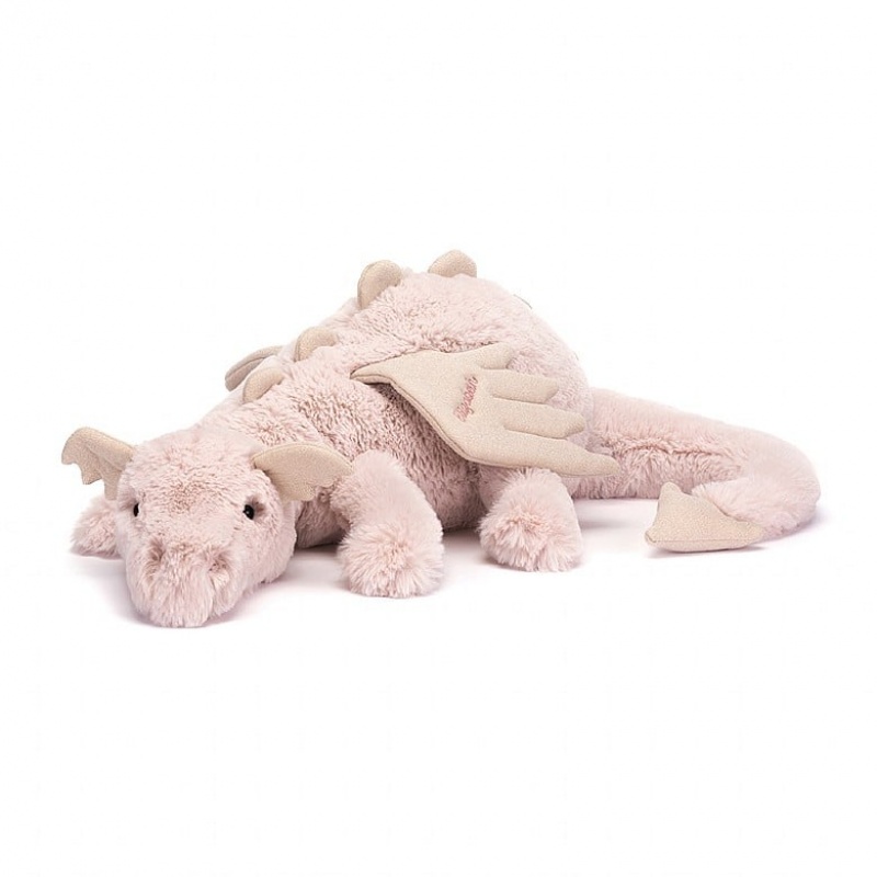 Jellycat Personalised Rose Dragon Huge | 631850-DPC