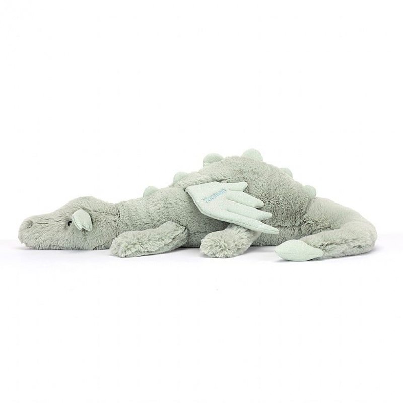 Jellycat Personalised Sage Dragon Huge | 614597-NJQ