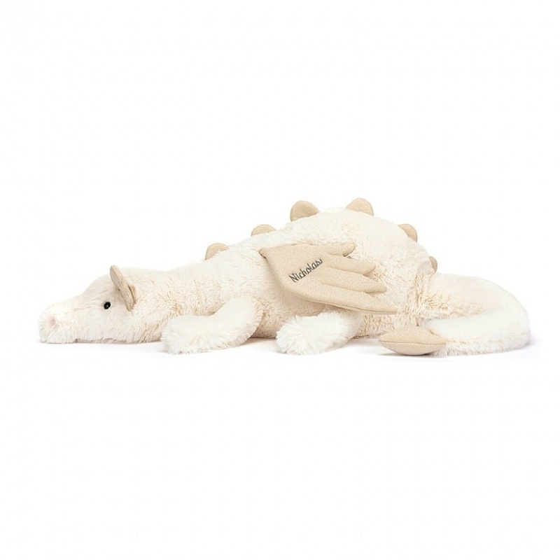 Jellycat Personalised Snow Dragon Huge | 034268-SGR