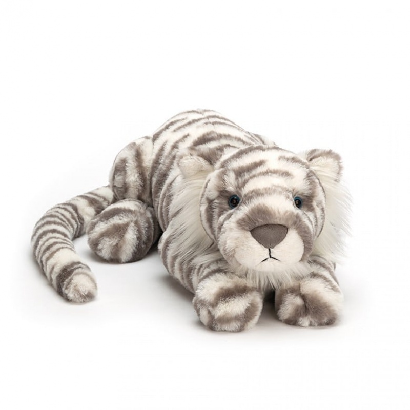 Jellycat Sacha Snow Tiger Large | 830294-NCQ