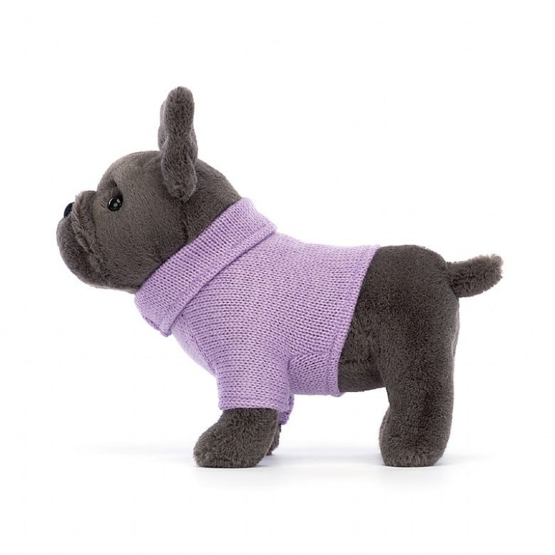 Jellycat Sweater French Bulldog Purple | 308149-URF