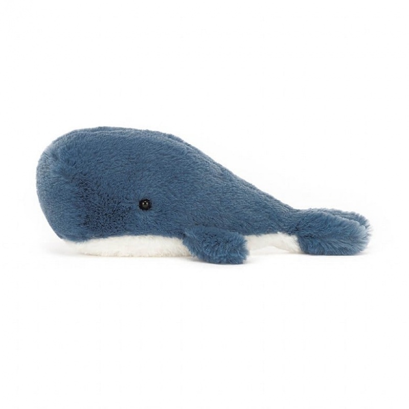 Jellycat Wavelly Whale Blue | 583142-GOZ