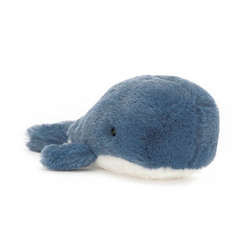 Jellycat Wavelly Whale Blue | 583142-GOZ