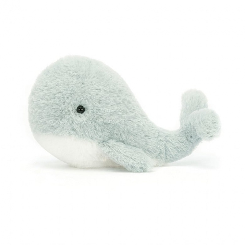 Jellycat Wavelly Whale Grey | 296357-HMZ